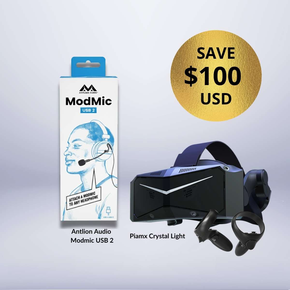 Pimax Crystal Light + Free Premium VR Microphone Bundle