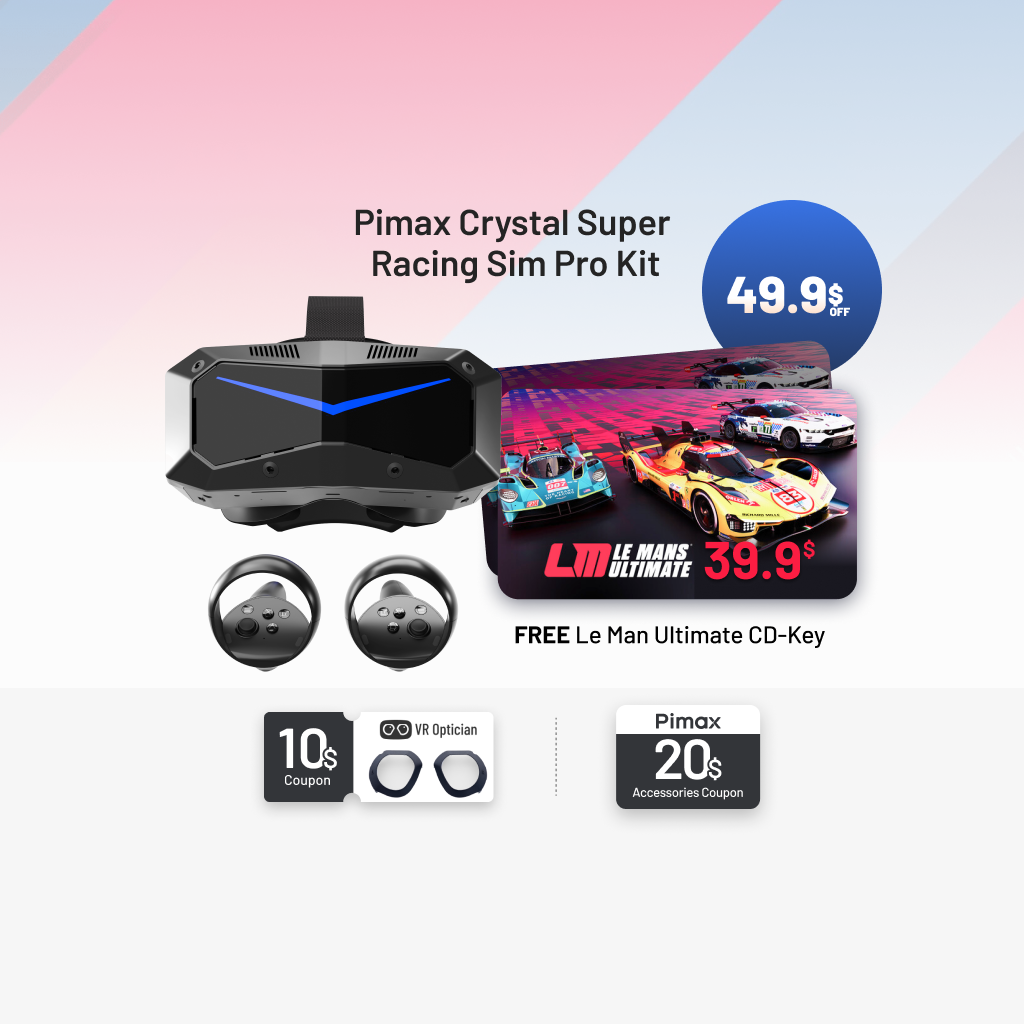 Pimax Crystal Super Sim Racing Pro kit